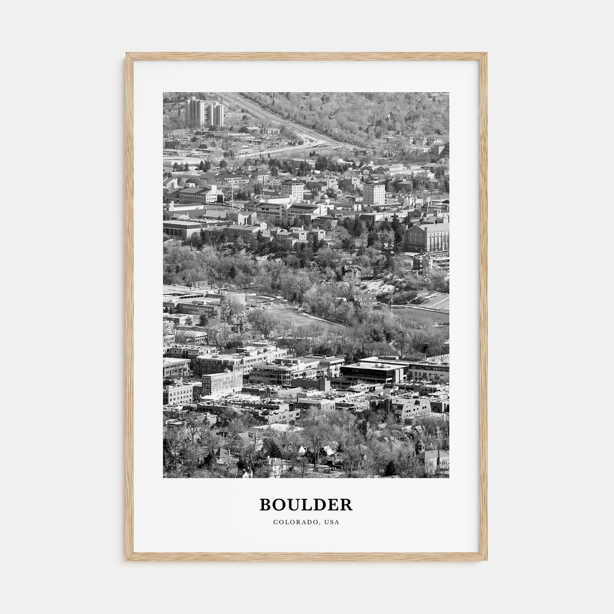 Boulder Portrait B&W No 2 Poster