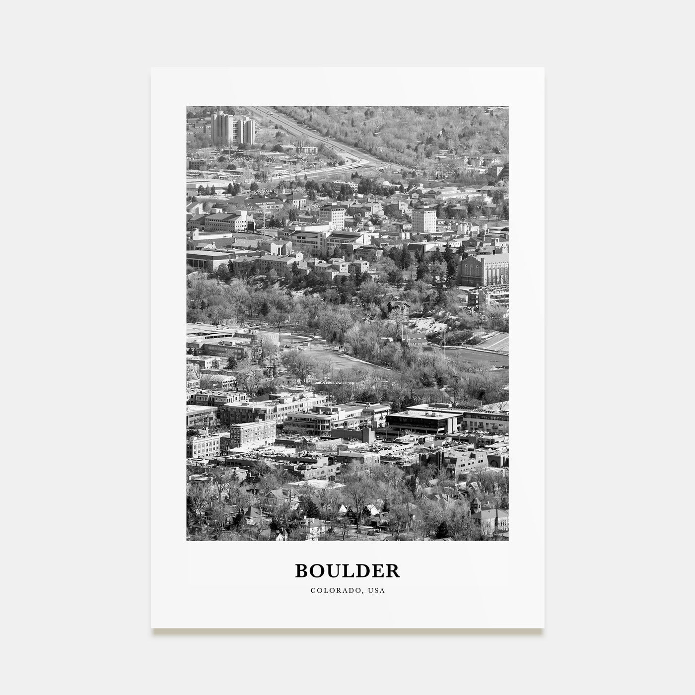 Boulder Portrait B&W No 2 Poster