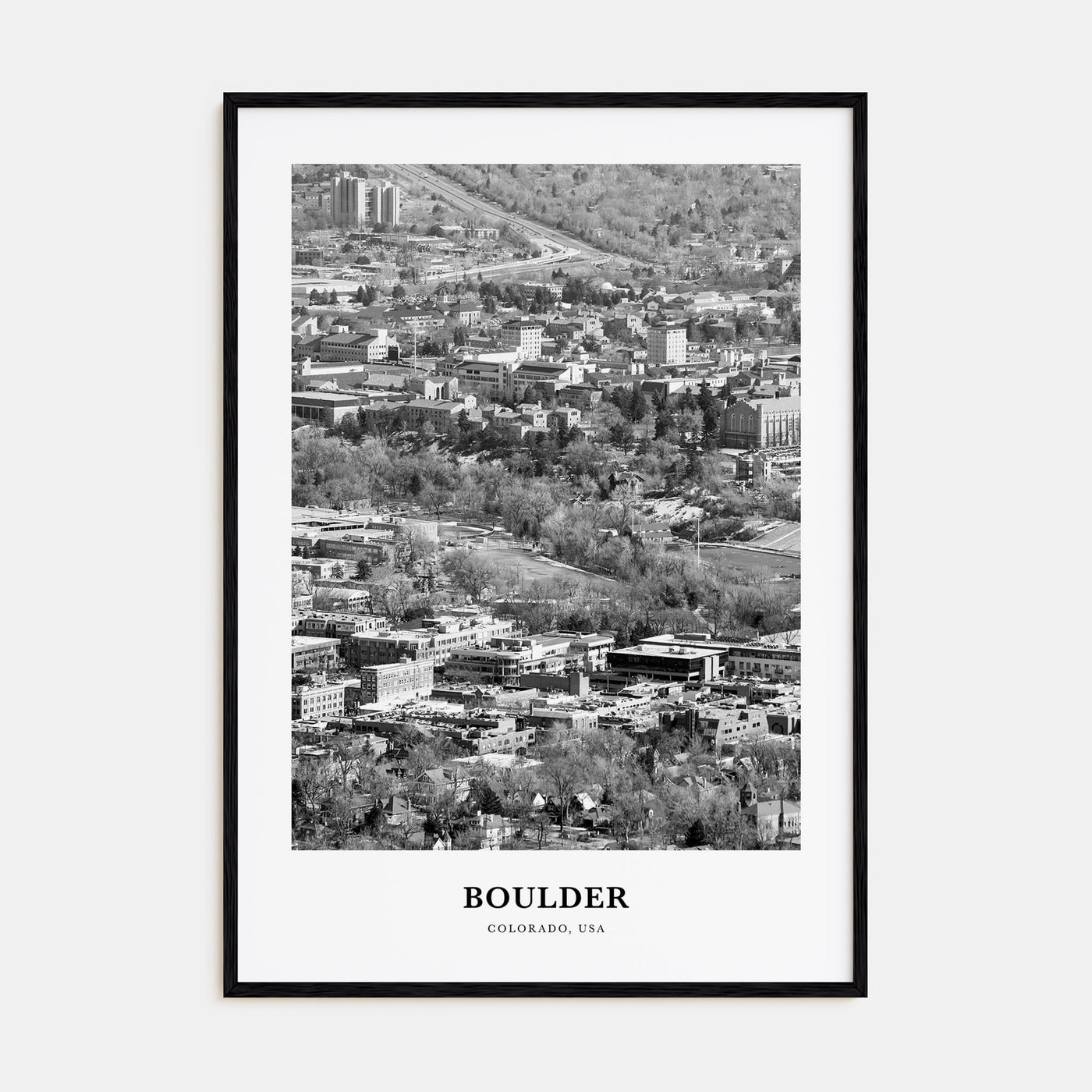 Boulder Portrait B&W No 2 Poster