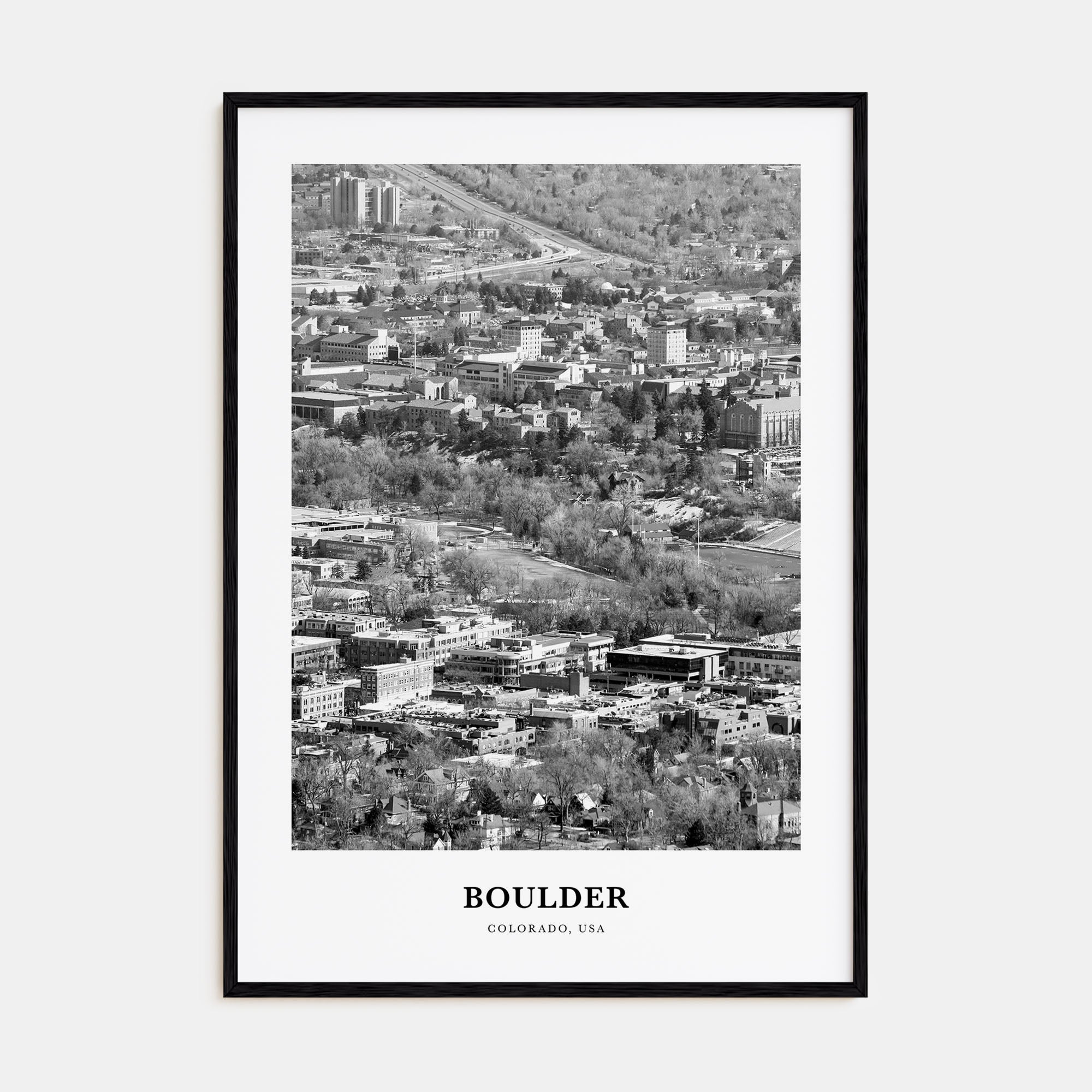 Boulder Portrait B&W No 2 Poster