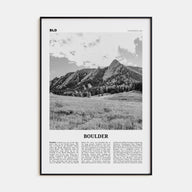 Boulder Travel B&W No 1 Poster