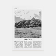 Boulder Travel B&W No 1 Poster