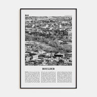 Boulder Travel B&W No 2 Poster