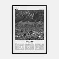 Boulder Travel B&W No 3 Poster