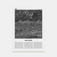 Boulder Travel B&W No 3 Poster