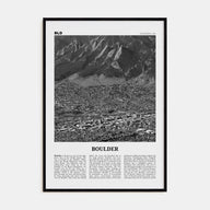 Boulder Travel B&W No 3 Poster