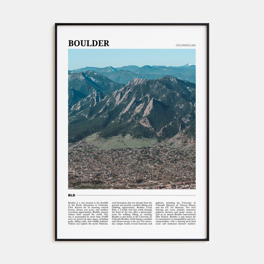 Boulder Travel Color No 1 Poster