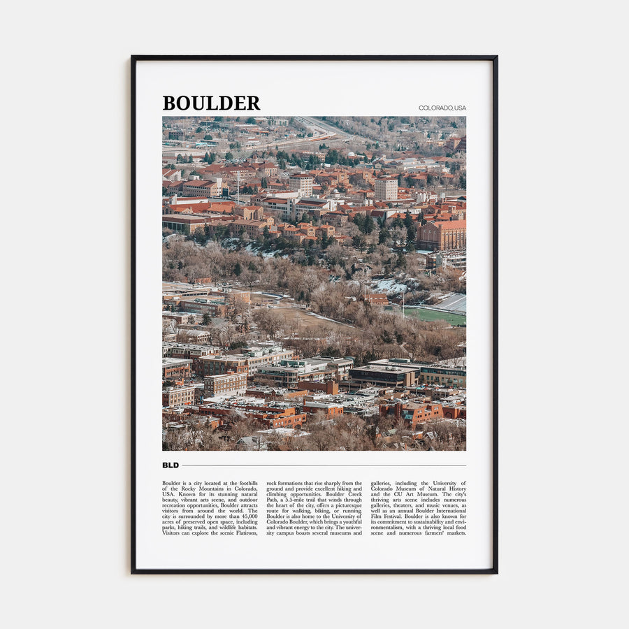 Boulder Travel Color No 2 Poster