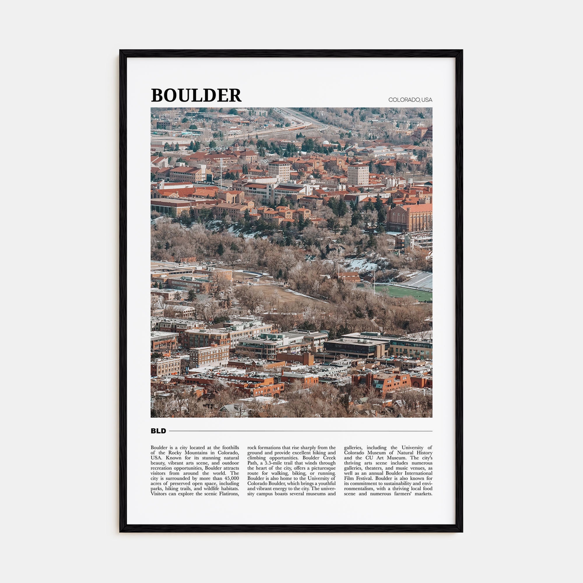 Boulder Travel Color No 2 Poster