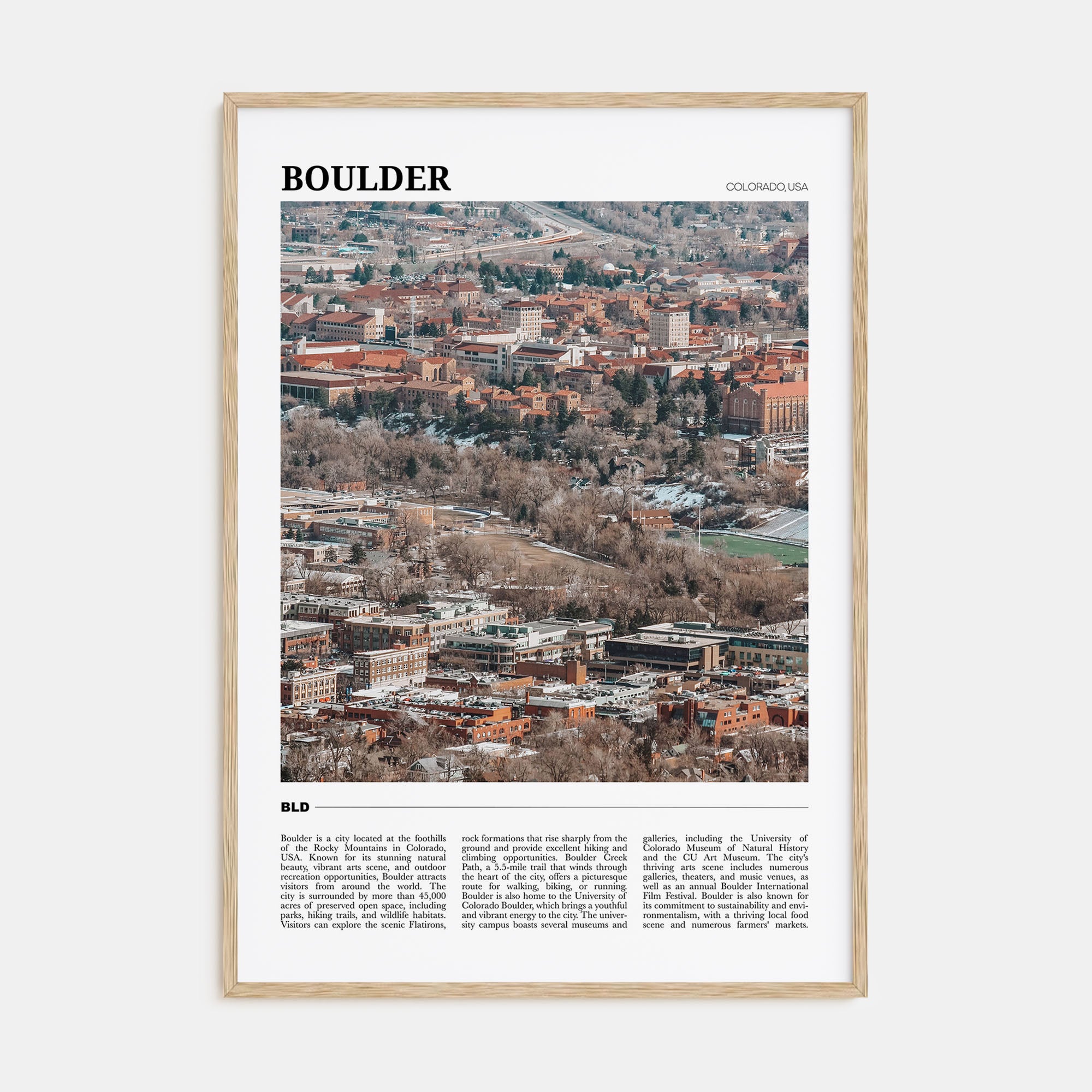 Boulder Travel Color No 2 Poster