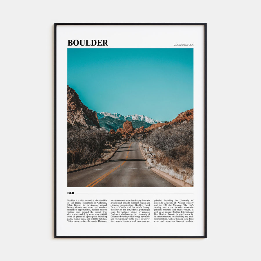 Boulder Travel Color No 3 Poster