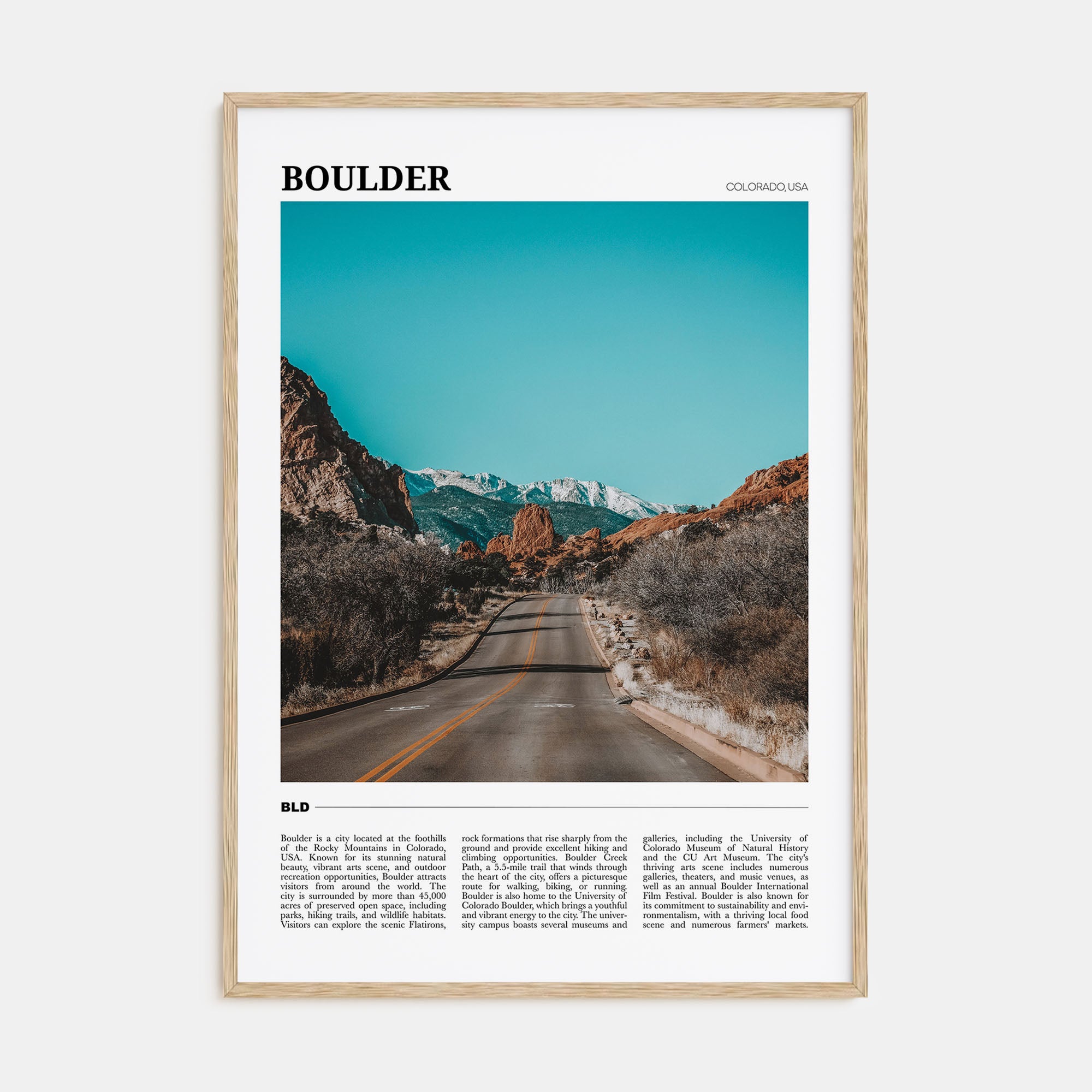 Boulder Travel Color No 3 Poster