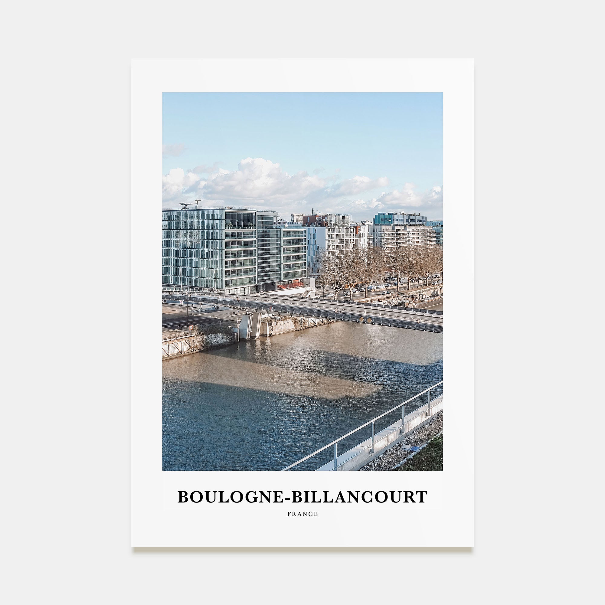 Boulogne-Billancourt Portrait Color Poster