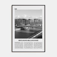 Boulogne-Billancourt Travel B&W Poster