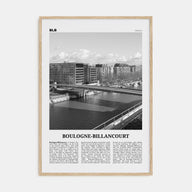 Boulogne-Billancourt Travel B&W Poster