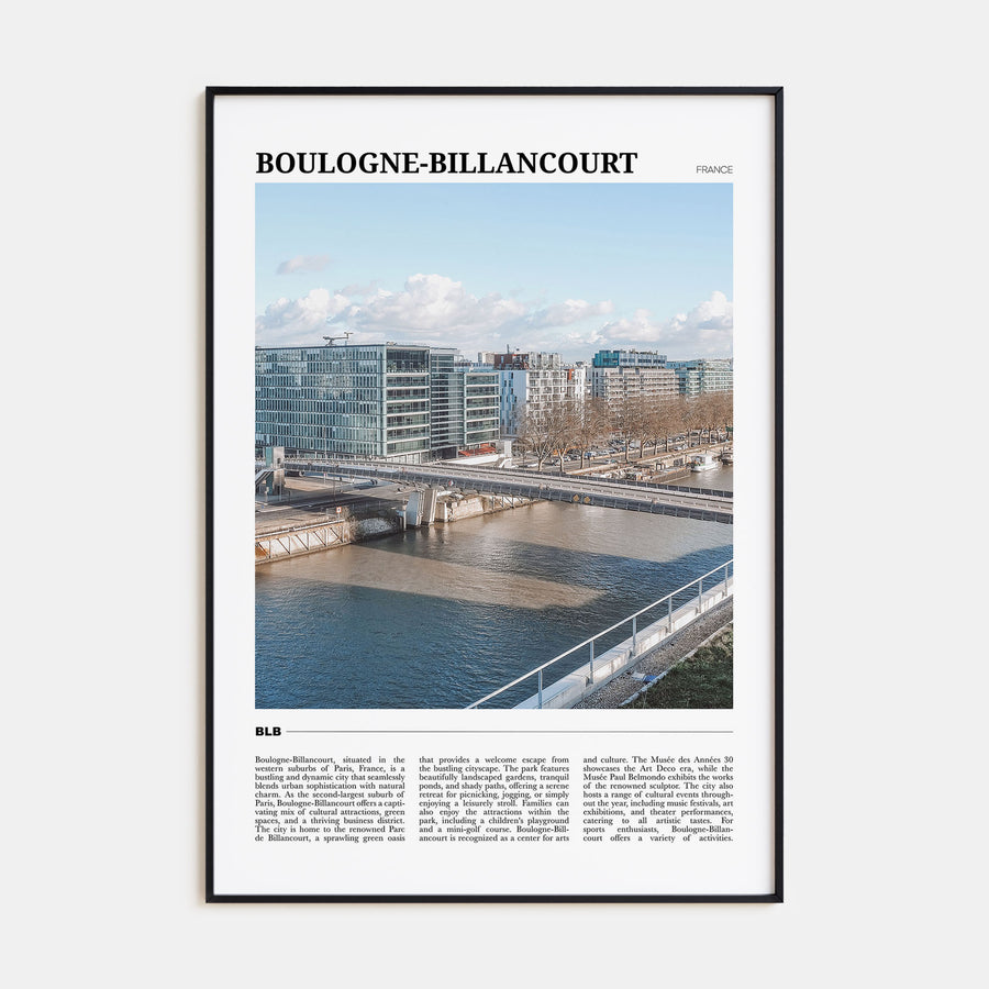Boulogne-Billancourt Travel Color Poster