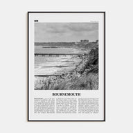 Bournemouth Travel B&W Poster