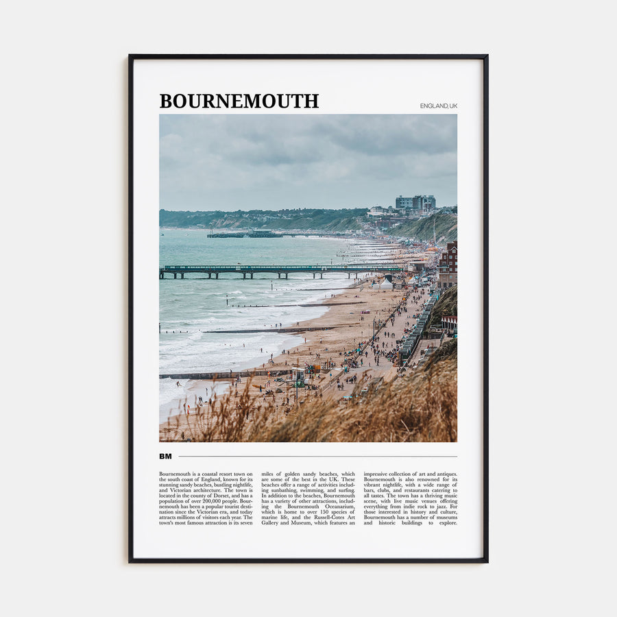 Bournemouth Travel Color Poster