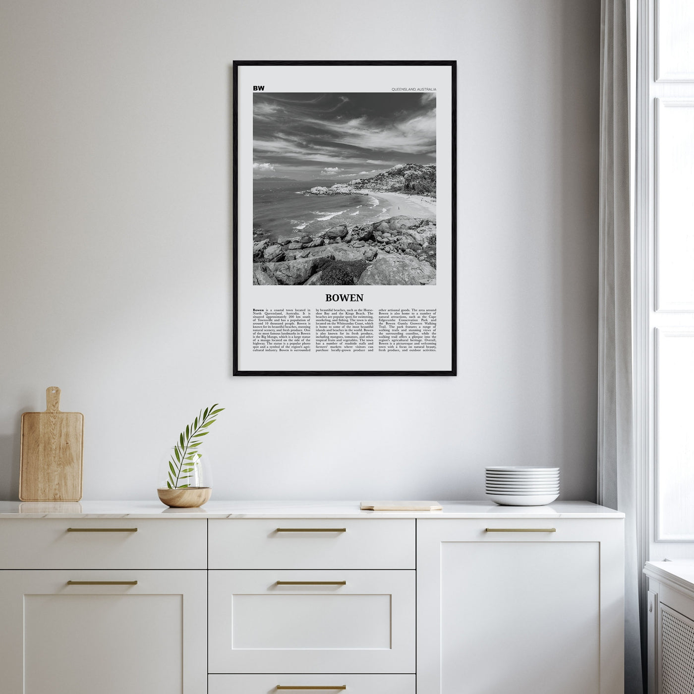 Bowen Travel B&W Poster