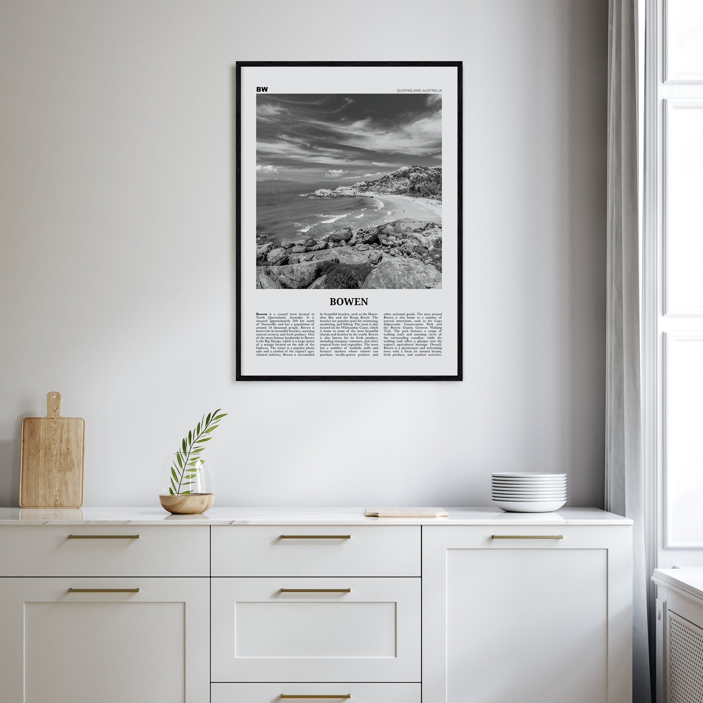 Bowen Travel B&W Poster