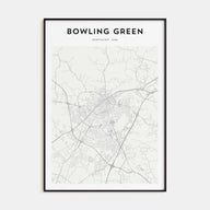 Bowling Green, Kentucky Map Portrait Poster