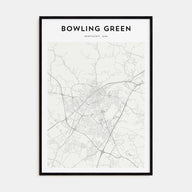 Bowling Green, Kentucky Map Portrait Poster