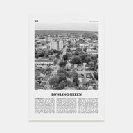 Bowling Green, Kentucky Travel B&W Poster