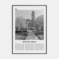 Bowling Green, Ohio Travel B&W Poster