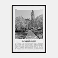 Bowling Green, Ohio Travel B&W Poster