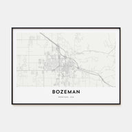 Bozeman Map Landscape Poster