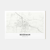 Bozeman Map Landscape Poster