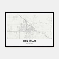 Bozeman Map Landscape Poster