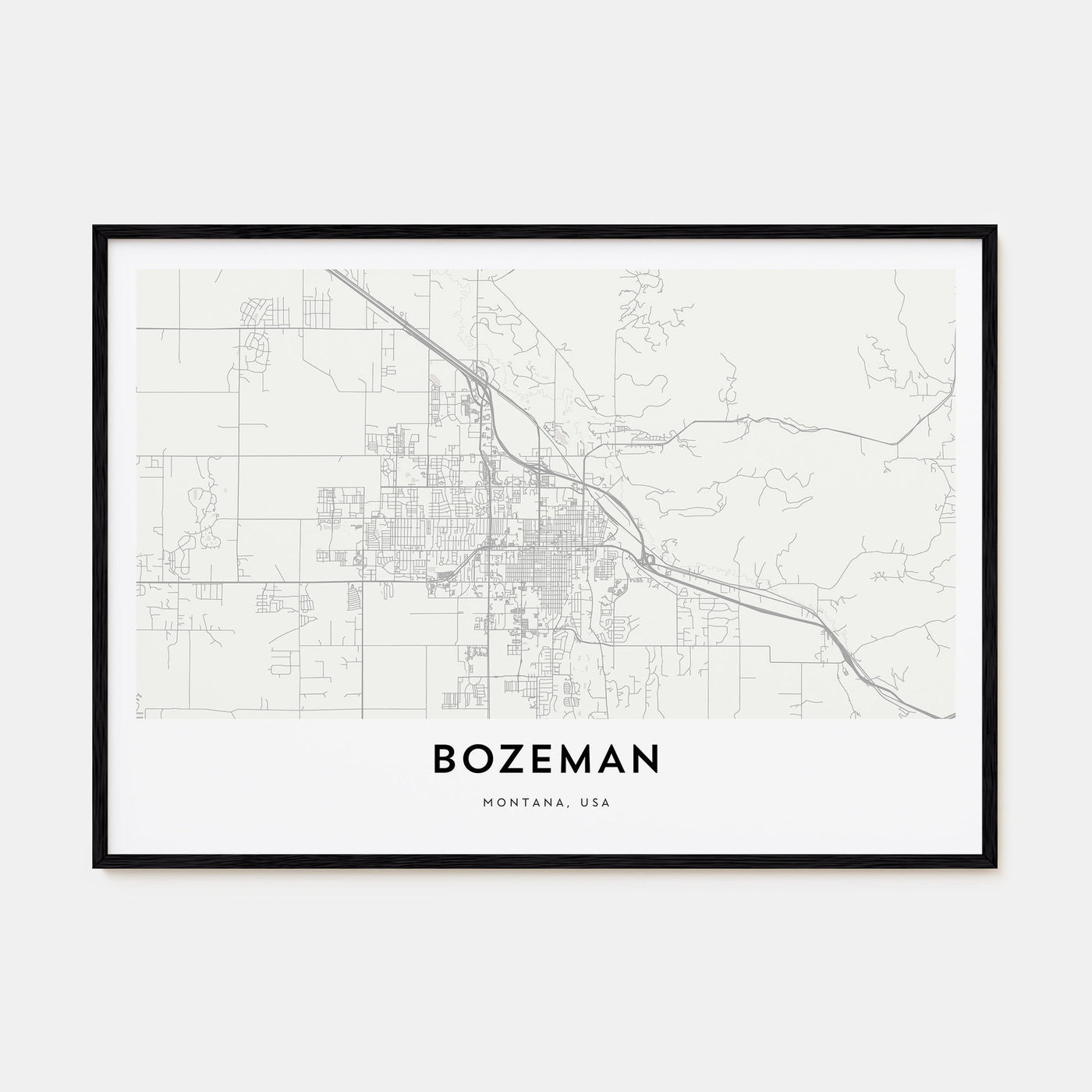 Bozeman Map Landscape Poster