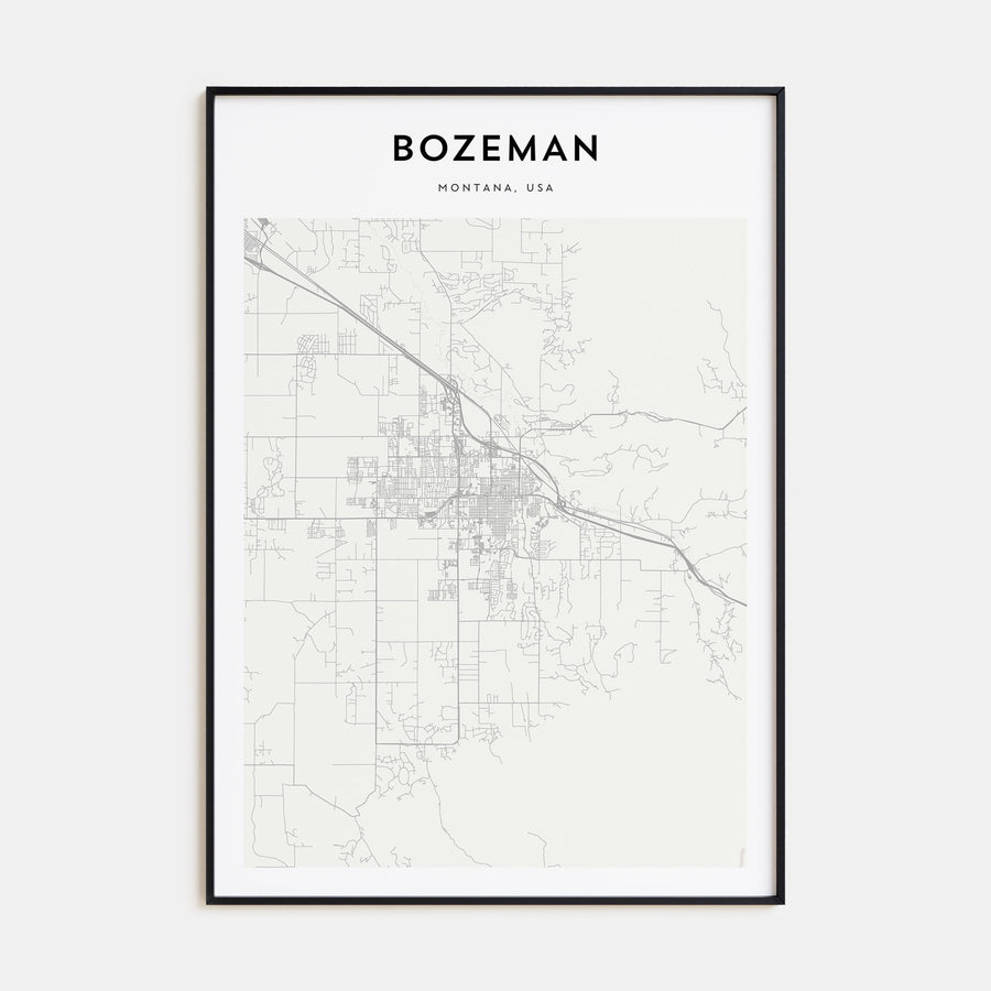 Bozeman Map Portrait Poster