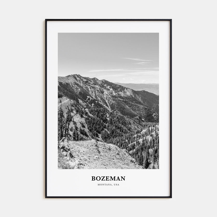 Bozeman Portrait B&W Poster