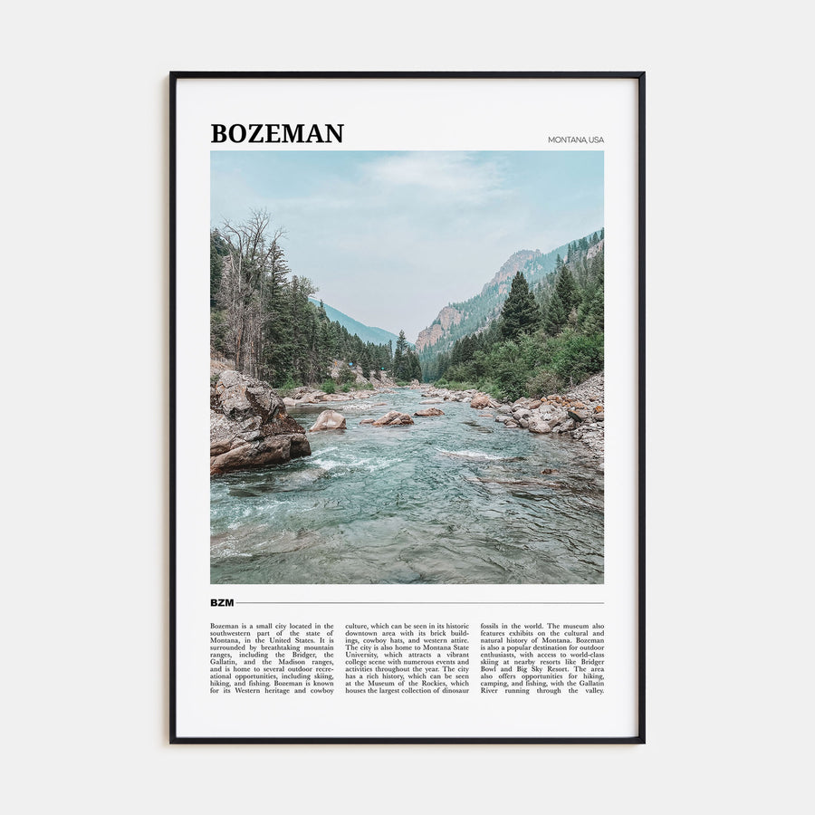 Bozeman Travel Color Poster