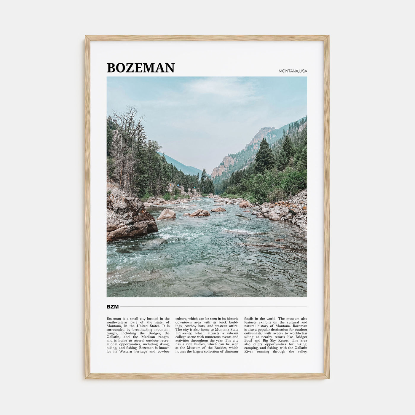 Bozeman Travel Color Poster