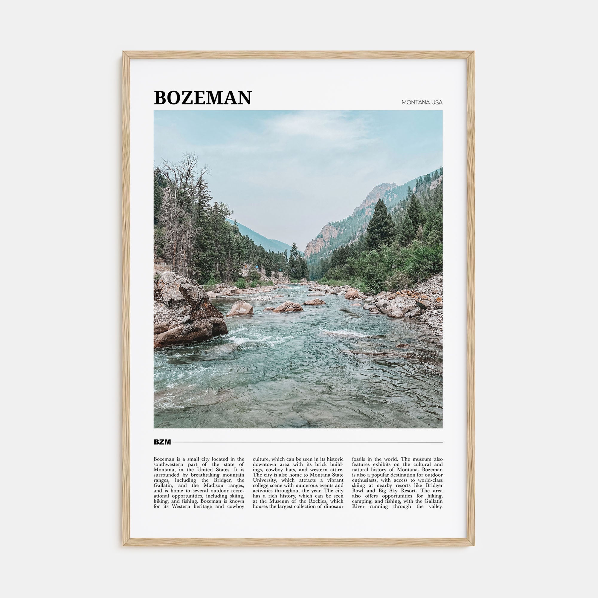 Bozeman Travel Color Poster