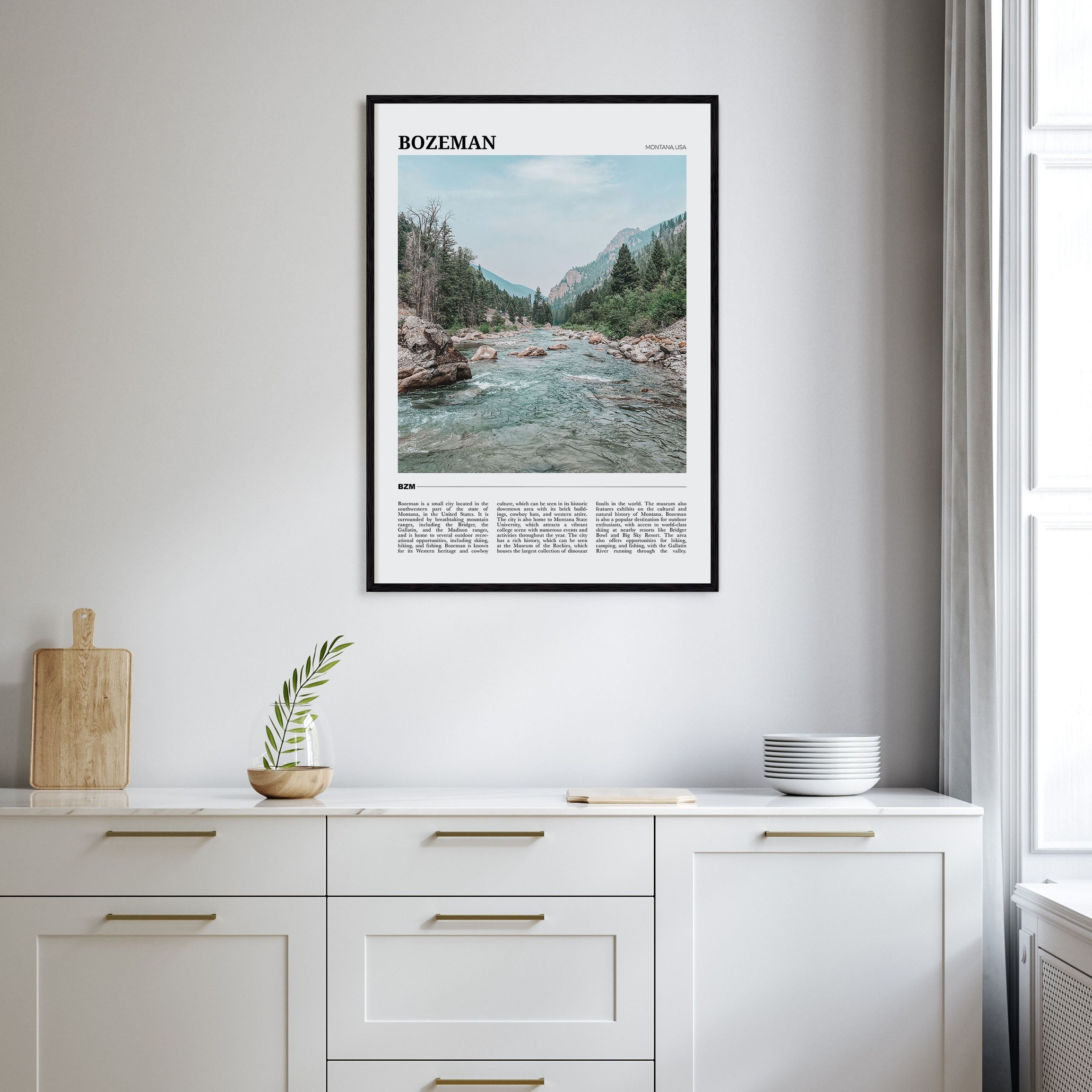 Bozeman Travel Color Poster