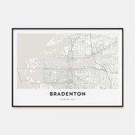 Bradenton Map Landscape Poster