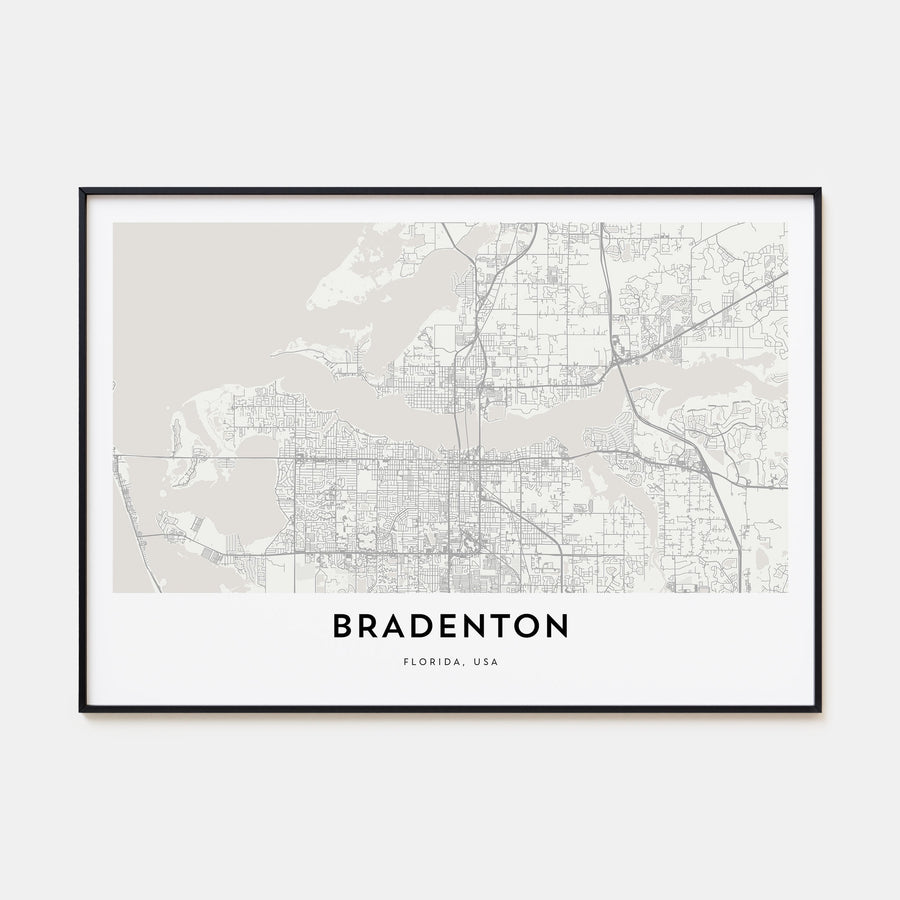 Bradenton Map Landscape Poster