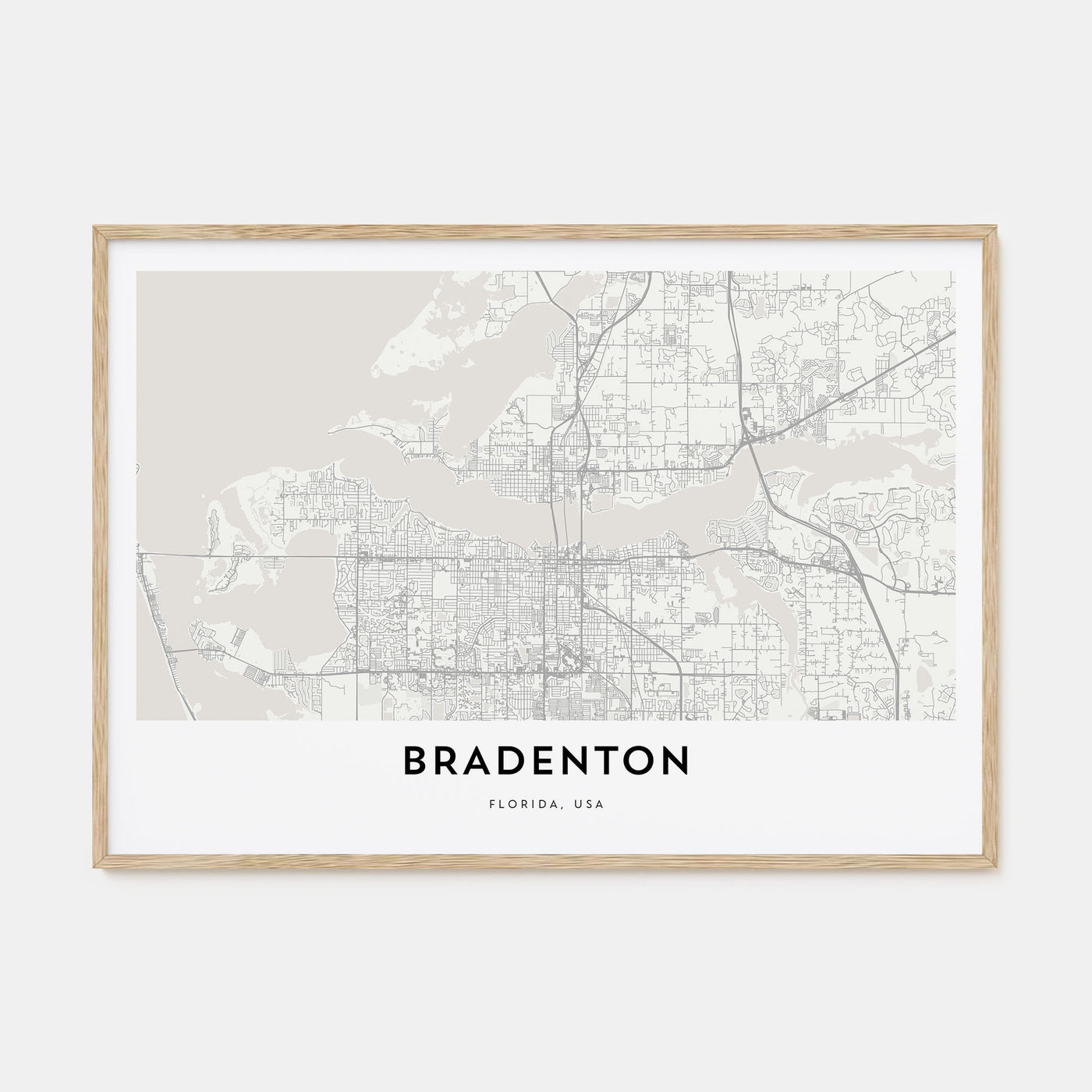 Bradenton Map Landscape Poster