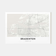 Bradenton Map Landscape Poster
