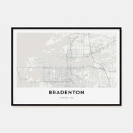 Bradenton Map Landscape Poster