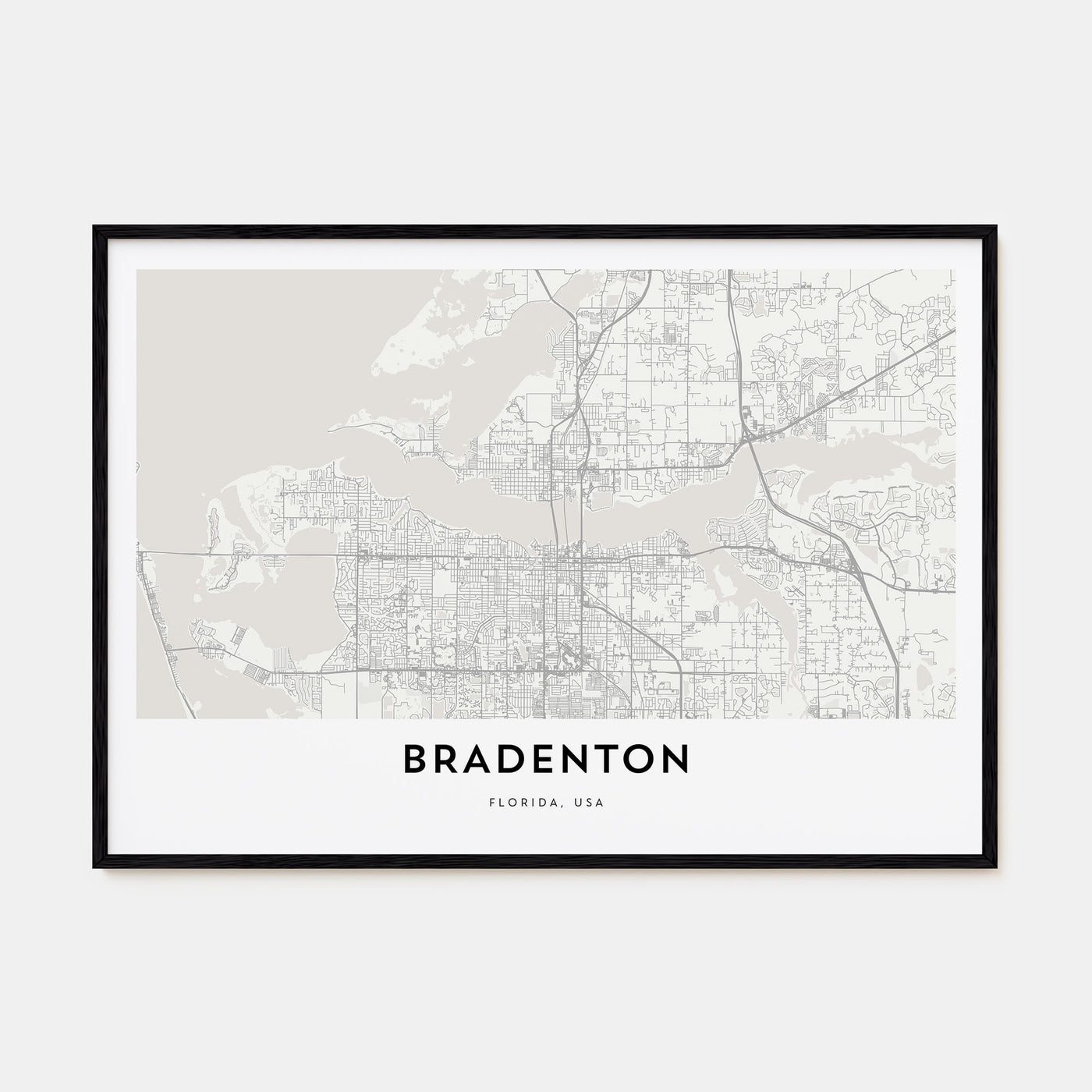 Bradenton Map Landscape Poster