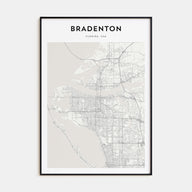 Bradenton Map Portrait Poster