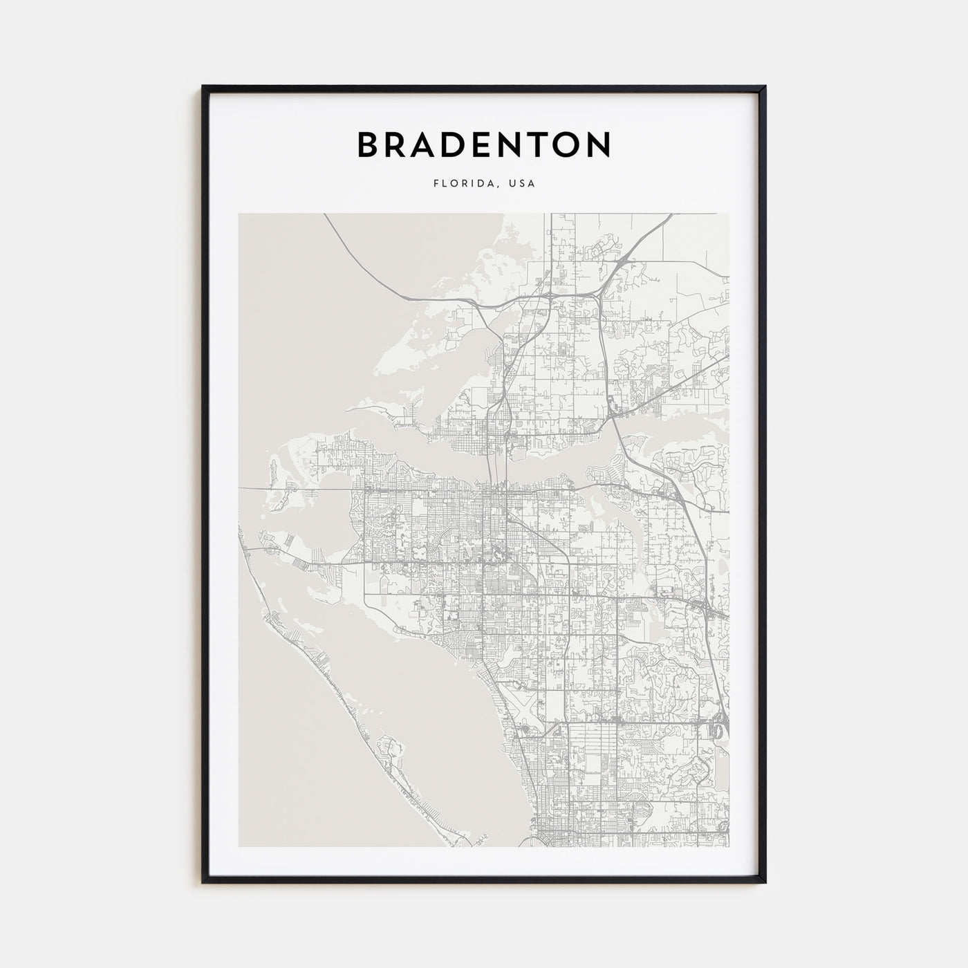 Bradenton Map Portrait Poster