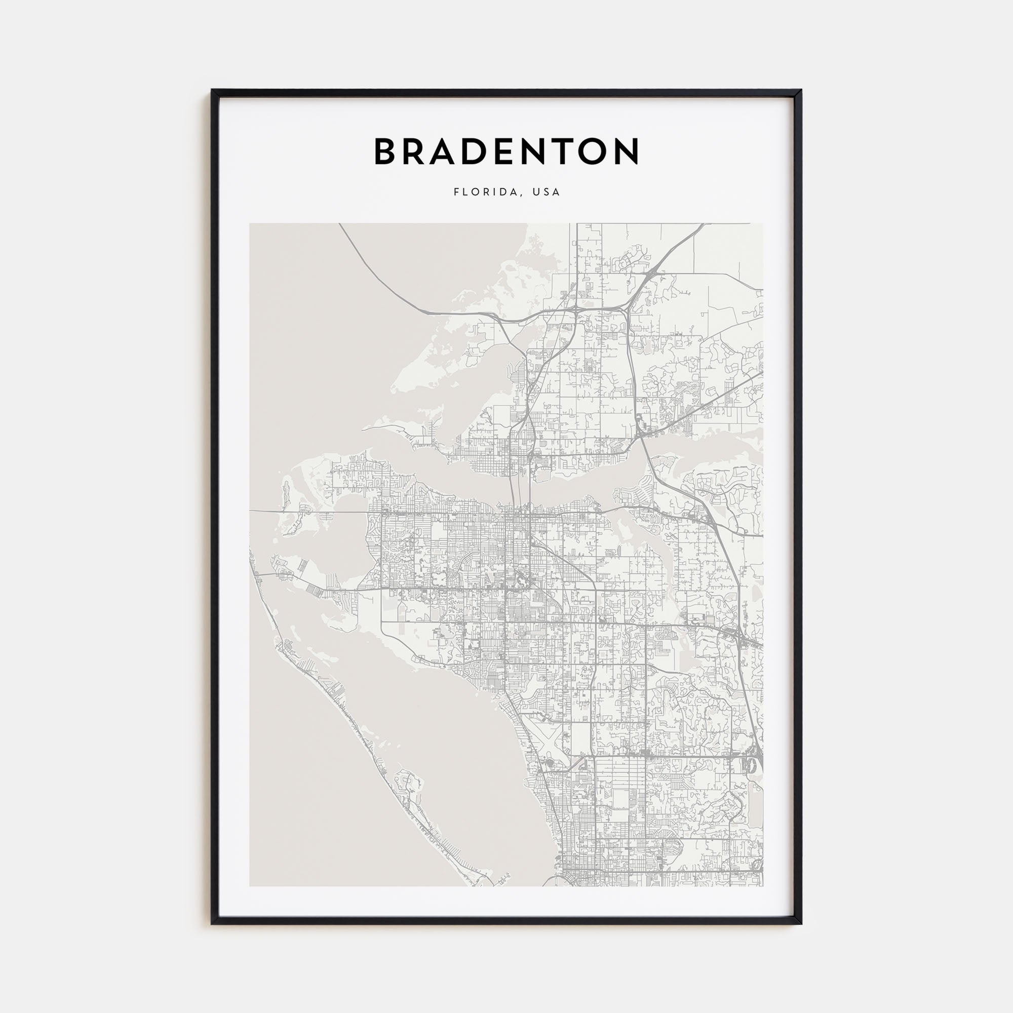 Bradenton Map Portrait Poster