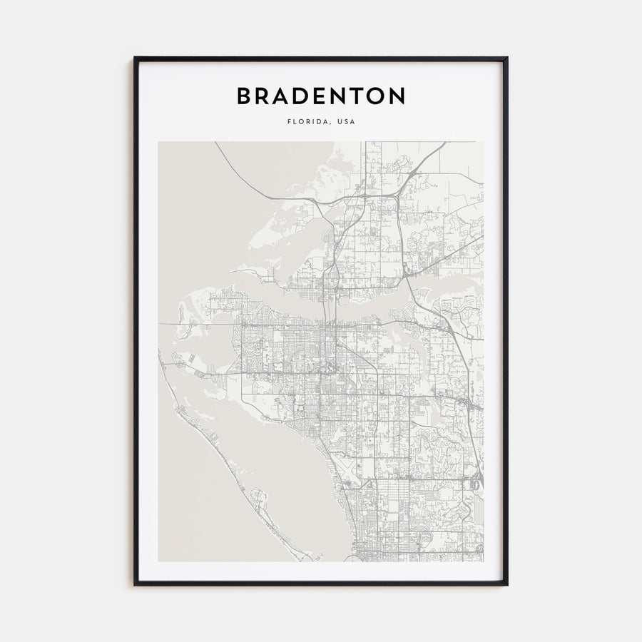 Bradenton Map Portrait Poster