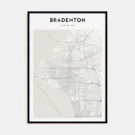 Bradenton Map Portrait Poster